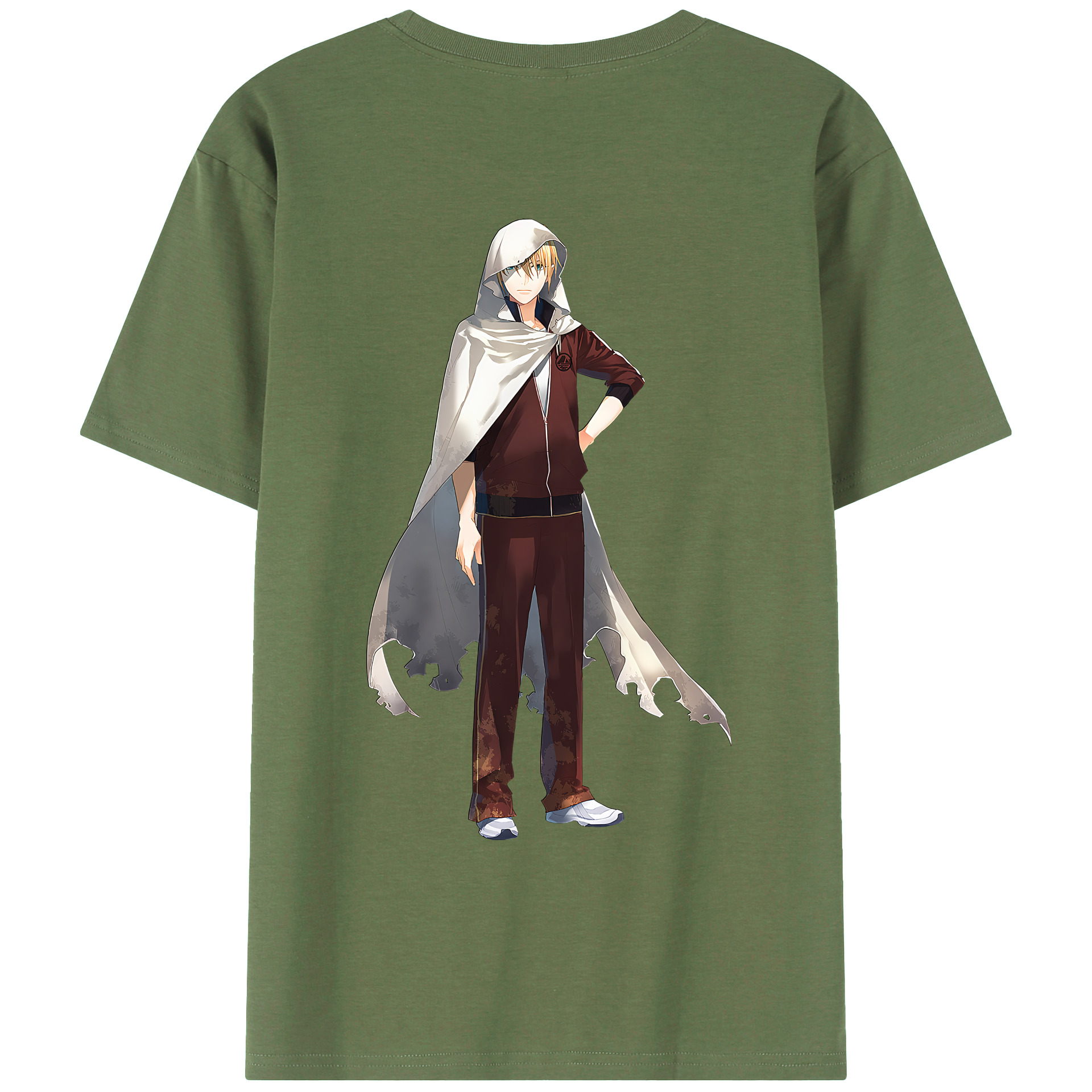 （画像用） 刀剣乱舞 Touken Ranbu 綿100％ メンズ半袖Tシャツ（バックプリント） 通気性